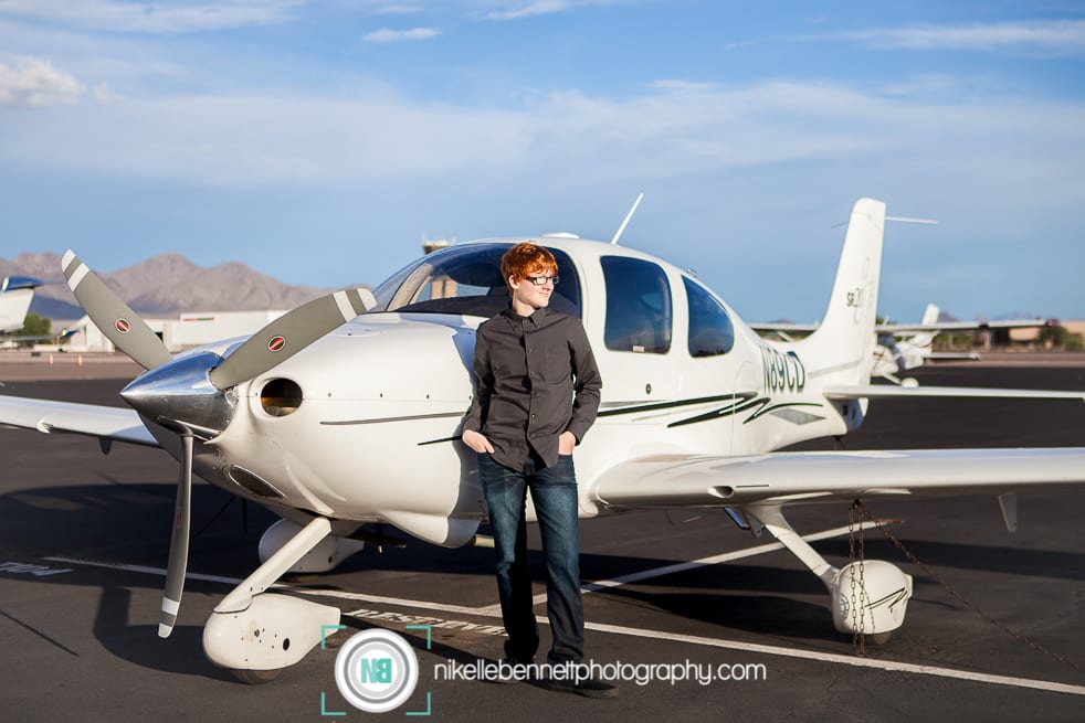 Scottsdale Portrait Photographer plane senior pictures